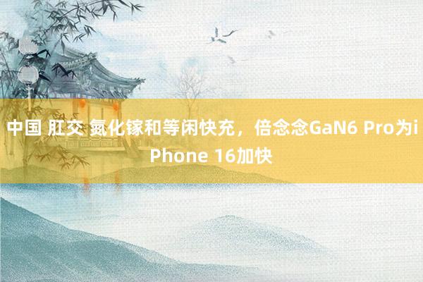 中国 肛交 氮化镓和等闲快充，倍念念GaN6 Pro为iPhone 16加快